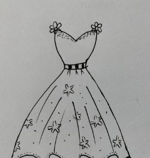 彩铅画美女古装裙子怎么画 最简单漂亮裙子的画法？