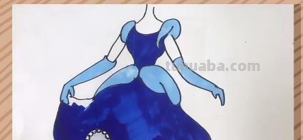 彩铅画美女古装裙子怎么画 最简单漂亮裙子的画法？