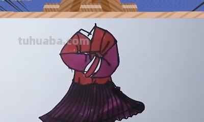 彩铅画美女古装裙子怎么画 最简单漂亮裙子的画法？