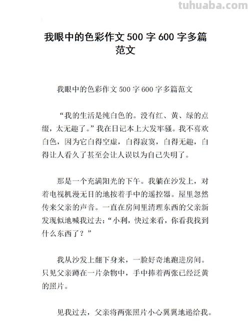 我心中的色彩及我心中的色彩作文600字 