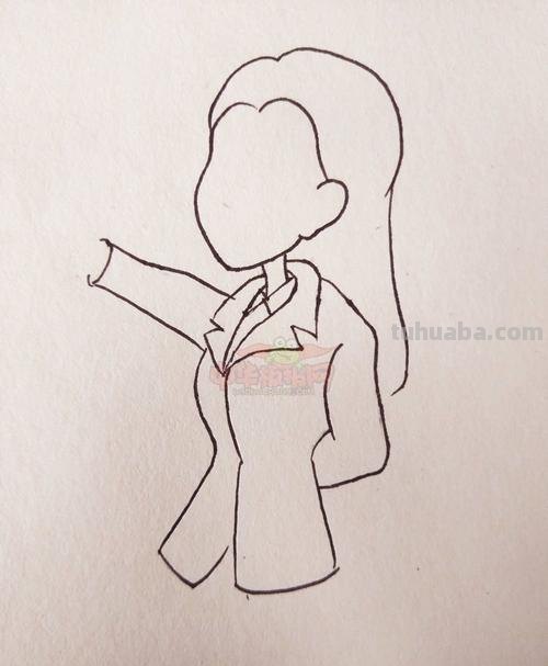 长发老师简笔画怎么画 老师怎么画呢？