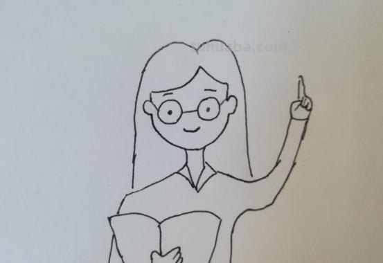 长发老师简笔画怎么画 老师怎么画呢？