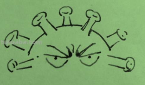 病毒的速写 抗击病毒的简笔画怎么画？