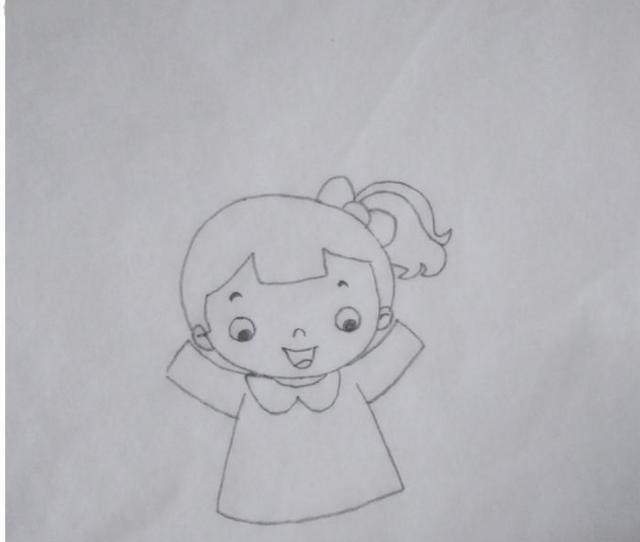 人怎么画简笔画女孩 可爱小女孩的简笔画？