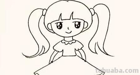 人怎么画简笔画女孩 可爱小女孩的简笔画？