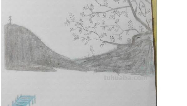 大海沙滩夜晚彩铅画怎么画 如何用彩笔画大海？