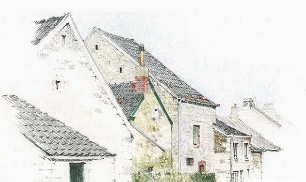 乡间小路用彩铅画怎么画 彩铅画自学教程风景？