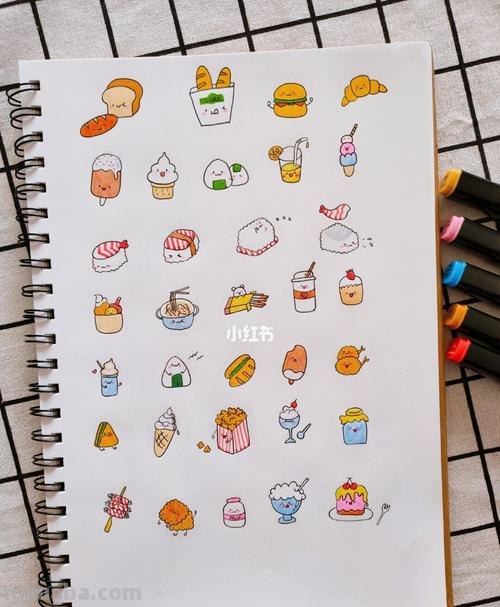 食物简笔画：谷物手帐素材大全，手帐一族必备!