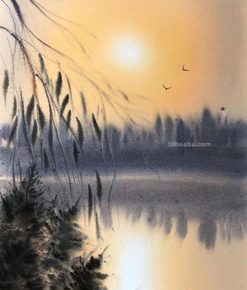 这些水彩风景画的有温度，有光感