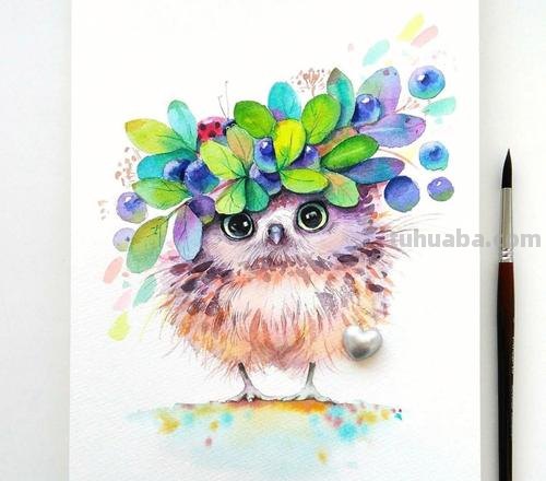 萌萌哒动物水彩插画~你喜欢哪一个呀？