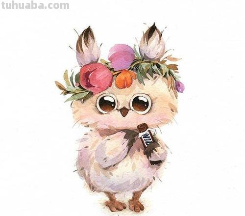 一组Q萌水彩小动物，简直萌翻了！值得阔爱水彩小动物的观众欣赏