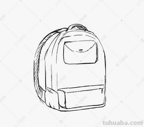 速写背包女 书包立体画铅笔画?
