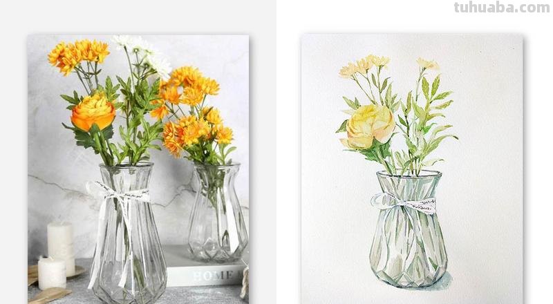 玻璃花瓶色彩及玻璃花瓶色彩怎么画