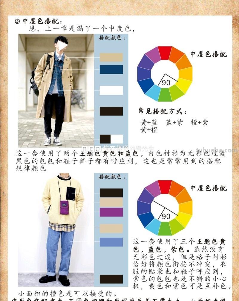 服装色彩搭配图及服装色彩搭配图片——让你的穿搭更出彩