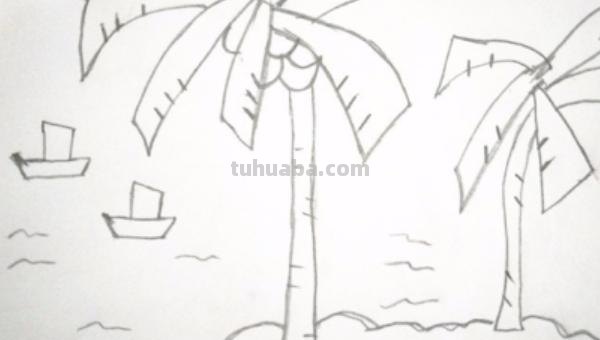 简笔画的椰子怎么画 画椰子树的简笔画？