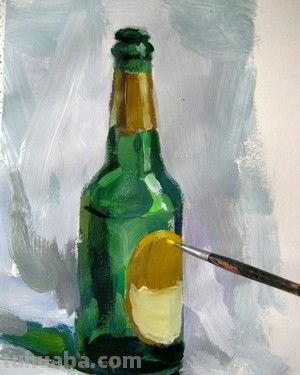 色彩静物啤酒瓶及色彩静物啤酒瓶画法 