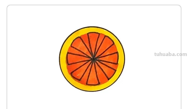 圆形画可爱的水果简笔画，你喜欢哪种呢？你还能画出更多吗？