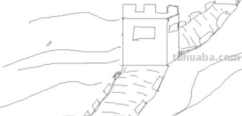 用彩铅画古代城墙怎么画 怎样画长城？