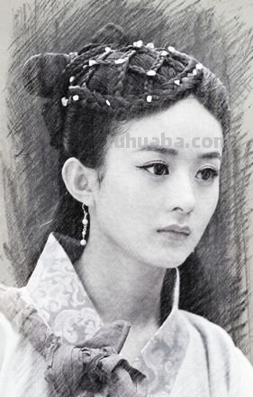 赵丽颖怎么画彩铅画 甄嬛传素描绘画教程?