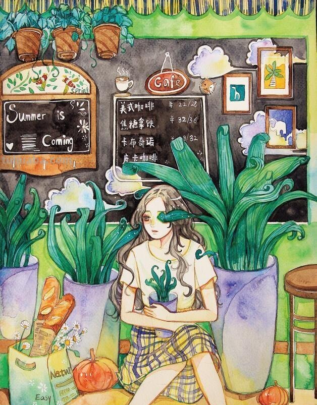 水彩不仅仅是风景画，送你1个超详细水彩动漫教程