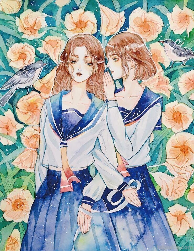 水彩不仅仅是风景画，送你1个超详细水彩动漫教程