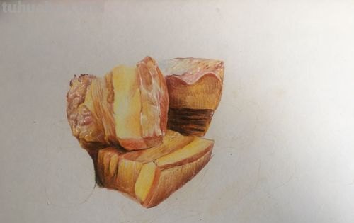 用彩铅画卡通矿石怎么画 怎样用铅笔画石头？