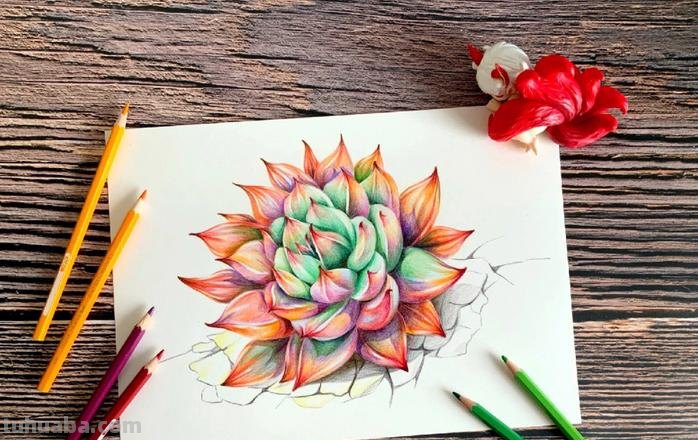 用彩铅画卡通矿石怎么画 怎样用铅笔画石头？