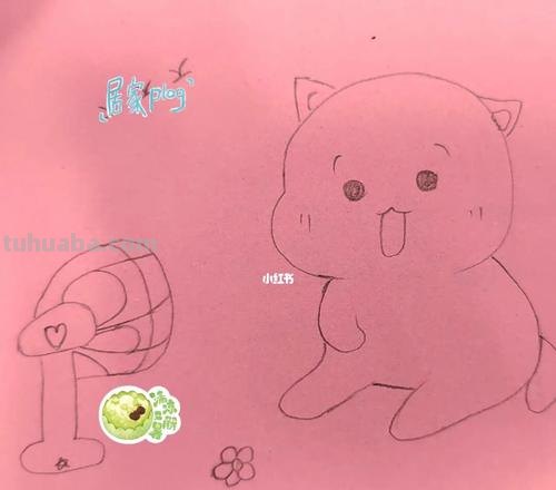 20种彩色猫狗简笔画资料,每一幅都很精彩!拿去临摹吧