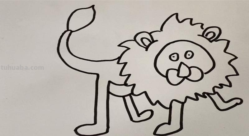 狮子怎么画简笔画步骤 10秒学会画狮子?