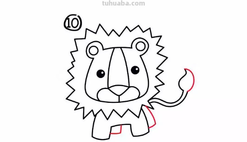 狮子怎么画简笔画步骤 10秒学会画狮子？