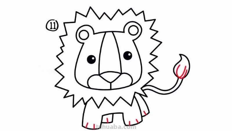 狮子怎么画简笔画步骤 10秒学会画狮子？
