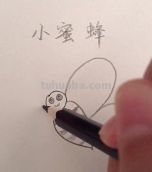 儿童简笔画教程|两只小蜜蜂呀,飞在花丛中呀