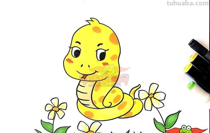 蛇怎么画简笔画彩色 怎样画蛇?铅笔画蛇教程？