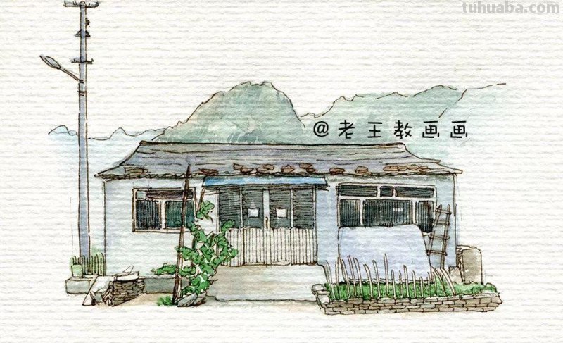 清新水彩教程，教你画童话的小屋