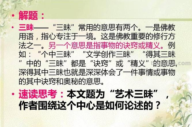 三昧 三昧是什么意思
