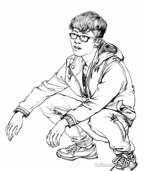 速写站立比例 人物速写坐，立，蹲各都是什么比例，男女？