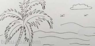 画沙滩怎么画简笔画 海边画画教程简单又漂亮？