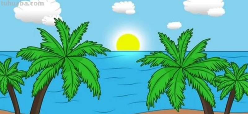 画沙滩怎么画简笔画 海边画画教程简单又漂亮？