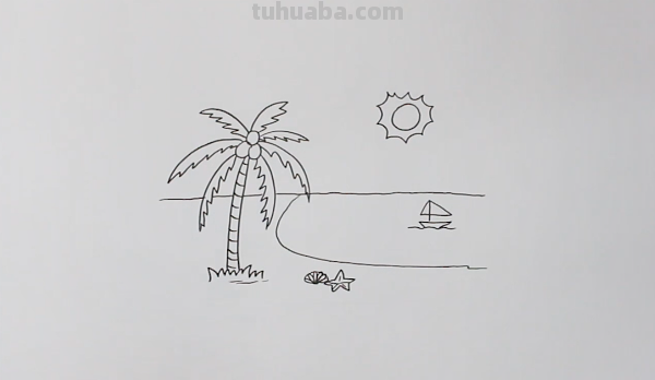 画沙滩怎么画简笔画 海边画画教程简单又漂亮？