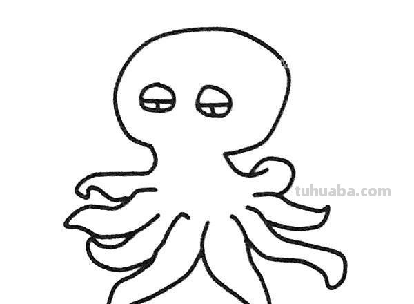 每天学一幅简笔画-卡通章鱼简笔画