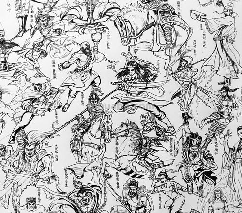 108将速写 108将图谁画的？