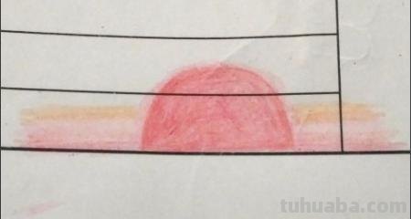夏天的傍晚彩铅画怎么画 怎么用彩铅画芦苇塘和月亮？
