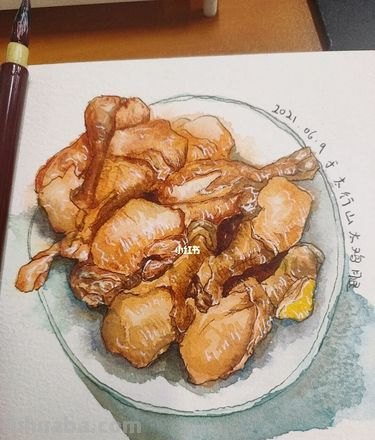 吃美食速写 用白描手法写一个人吃鸡腿250字?