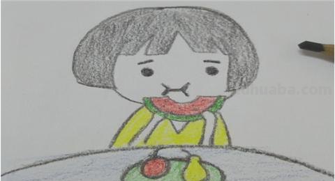 吃美食速写 用白描手法写一个人吃鸡腿250字？