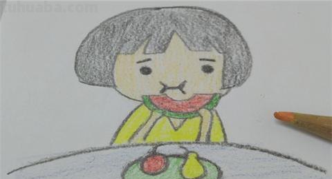 吃美食速写 用白描手法写一个人吃鸡腿250字？
