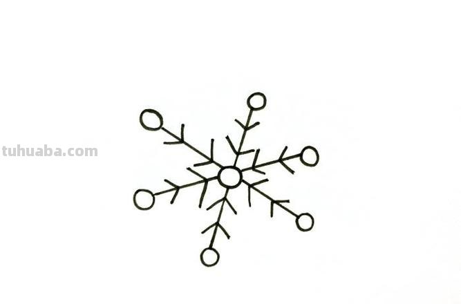 雪花的简笔画怎么画 一笔画雪花？