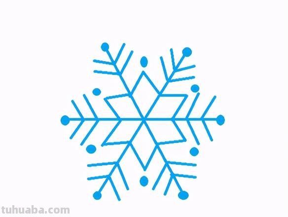 雪花的简笔画怎么画 一笔画雪花？