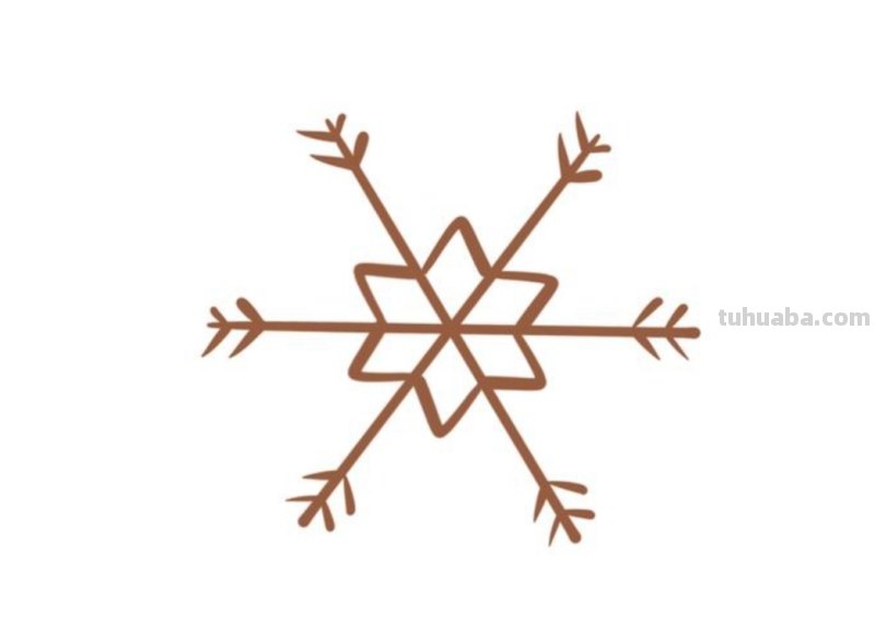 雪花的简笔画怎么画 一笔画雪花？