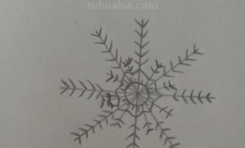 雪花的简笔画怎么画 一笔画雪花？