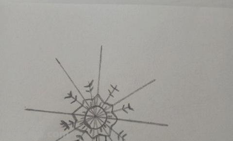 雪花的简笔画怎么画 一笔画雪花？